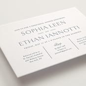 "Sophisticate" - Letterpress Rehearsal Dinner Invitations in Provincial Blue by Jennifer Postorino - Detail