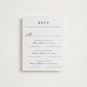 "classic composition" - Letterpress Multi-Event RSVP Cards in Soft Black by Olivia Raufman - Front