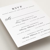 "classic composition" - Letterpress Multi-Event RSVP Cards in Soft Black by Olivia Raufman - Detail
