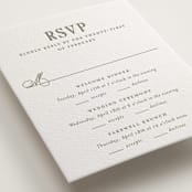 "Hepburn" - Letterpress Multi-Event RSVP Cards in Moss by Megan Davis - Detail