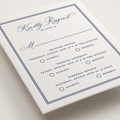 "Starboard" - Letterpress Multi-Event RSVP Cards in Lapis by Pixel and Hank - Detail