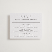 "Classy Type" - Letterpress Multi-Event RSVP Cards in Soft Black by Hooray Creative - Front