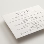 "Classy Type" - Letterpress Multi-Event RSVP Cards in Soft Black by Hooray Creative - Detail