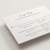 "Mountainview" - Letterpress Multi-Event RSVP Cards in Graphite by Sarah Brown - Detail