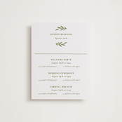 "Greenery Vine" - Letterpress Multi-Event RSVP Cards in Pistachio by Susan Moyal - Front