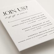 "Tallest" - Letterpress Multi-Event RSVP Cards in Soft Black by Pixel and Hank - Detail