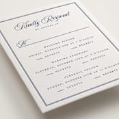 "Tiled" - Letterpress Multi-Event RSVP Cards in Lapis by Angela Garrick - Detail
