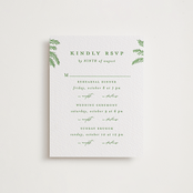 "Iconic" - Letterpress Multi-Event RSVP Cards in Pear by Creo Study - Front