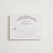 "Arches of Wheat" - Letterpress RSVP Cards by Hooray Creative - Front