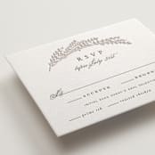"Arches of Wheat" - Letterpress RSVP Cards by Hooray Creative - Detail