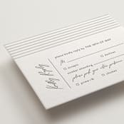 "Art Deco" - Letterpress RSVP Cards in Pewter by Shannon Chen of Four Wet Feet Studio - Detail