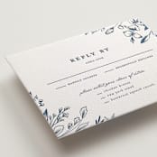 "Everlasting" - Letterpress RSVP Cards in Indigo by Susan Moyal - Detail