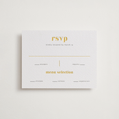 "Us" - Letterpress RSVP Cards in Lemon | Pewter by fatfatin - Front