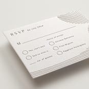 "waves" - Letterpress RSVP Cards in Dove Grey by Elly - Detail