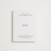 "Elegant" - Letterpress RSVP Cards in Mist by Kelsey Walker - Front