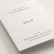 "Elegant" - Letterpress RSVP Cards in Mist by Kelsey Walker - Detail