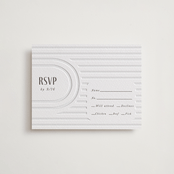 "Hilo" - Letterpress RSVP Cards in Warm Gray by Itsy Belle Studio - Front