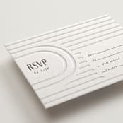 "Hilo" - Letterpress RSVP Cards in Warm Gray by Itsy Belle Studio - Detail