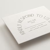 "Romance Arch" - Letterpress RSVP Cards in Mint by Angela Thompson - Detail