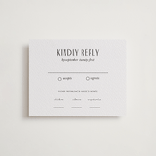"Leaves" - Letterpress RSVP Cards in Black by Pati Cascino - Front