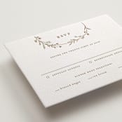"Mille-feuille" - Letterpress RSVP Cards in Matte Gold by chocomocacino - Detail