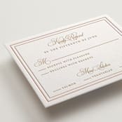 "Ornate Frame" - Letterpress RSVP Cards in Faux Gold by Mansi Verma - Detail