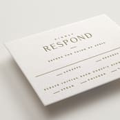 "Gianna" - Letterpress RSVP Cards in Gianna by Kristie Kern - Detail