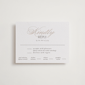 "sway" - Letterpress RSVP Cards in Sway by Laura Hankins - Front