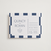 "Beech" - Letterpress RSVP Cards in Navy by Blustery August - Front