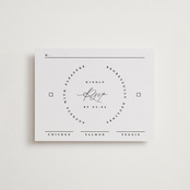 "Paradox" - Letterpress RSVP Cards in Soft Black by Gwen Bedat - Front