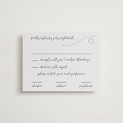 "Artist Hand" - Letterpress RSVP Cards in Artist Hand by Heather Schertzer - Front