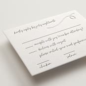 "Artist Hand" - Letterpress RSVP Cards in Artist Hand by Heather Schertzer - Detail