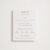 "Mountain Serenity" - Letterpress RSVP Cards in Graphite by Lucrecia Caporale - Front