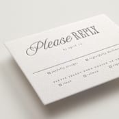 "Icon" - Letterpress RSVP Cards in Gravel by Vera Lim - Detail