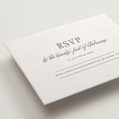 "Hepburn" - Letterpress RSVP Online Enclosure Cards in Moss by Megan Davis - Detail