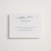 "fresh air" - Letterpress RSVP Online Enclosure Cards in Stone by Anastasia Makarova - Front