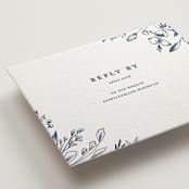 "Everlasting" - Letterpress RSVP Online Enclosure Cards in Indigo by Susan Moyal - Detail