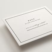 "Heritage" - Letterpress RSVP Online Enclosure Cards in Soft Black by Stacey Meacham - Detail
