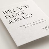 "Tallest" - Letterpress RSVP Online Enclosure Cards in Soft Black by Pixel and Hank - Detail