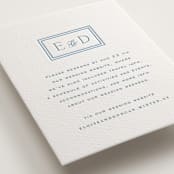 "ricciarelli" - Letterpress RSVP Online Enclosure Cards in Denim by chocomocacino - Detail