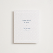 "Villa" - Letterpress RSVP Online Enclosure Cards in Provincial Blue by Blustery August - Front