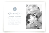 "Legacy Touch Framed Memorial" - Matted Fingerprint Framed Memorial Art - 8x10 in Champagne Silver Frame by Minted - Front