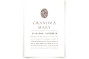 "Legacy Touch Framed Memorial" - Matted Fingerprint Framed Memorial Art - 5x7 in Natural Frame by Minted - Front