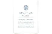 "Legacy Touch Framed Memorial" - Matted Fingerprint Framed Memorial Art - 5x7 in Grey Frame by Minted - Front