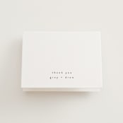 "Very Plain" - Letterpress Wedding Thank You Cards in Gravel by Phrosné Barwood - Front