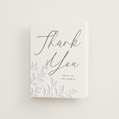 "Vine" - Letterpress Wedding Thank You Cards in Warm Gray by Wildfield Paper Co - Front