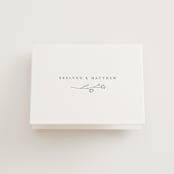 "Essence" - Letterpress Wedding Thank You Cards in Ash by Jennifer Postorino - Front