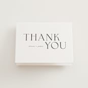 "Bold Names" - Letterpress Wedding Thank You Cards in Soft Black by Vera Lim - Front