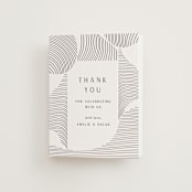 "waves" - Letterpress Wedding Thank You Cards in Dove Grey by Elly - Front