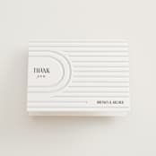"Hilo" - Letterpress Wedding Thank You Cards in Warm Gray by Itsy Belle Studio - Front